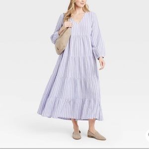 Target A New Day Long sleeve tiered dress